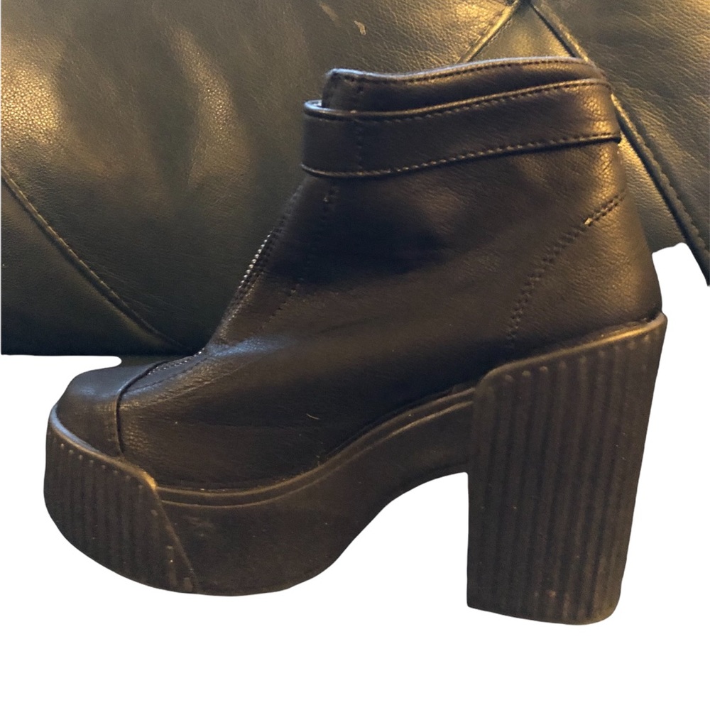NIB Topshop Zipper High Platform Shoes - Picture 4 of 10